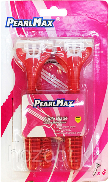 Станки C-369 Pearl Max на картонке розовые (4шт, 3 лезвия) цена за уп.