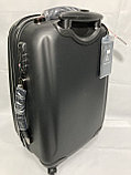 Маленький пластиковый дорожный чемодан на 4-х колесах "Ambassador". Высота 56 см, ширина 35 см, глубина 25 см., фото 5