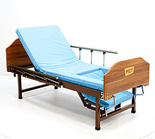 Кровать двух-функциональная медицинская, со складными боковыми ограждениями, на ножках MET STAUT