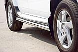 Защита порогов вогнутая Ø63мм (НПС) RENAULT Duster 2012-20, фото 4