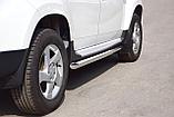 Защита порогов вогнутая Ø63мм (НПС) RENAULT Duster 2012-20, фото 5