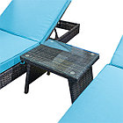 Комплект из 2-х шезлонгов со столиком Ибица” BLUE, фото 2