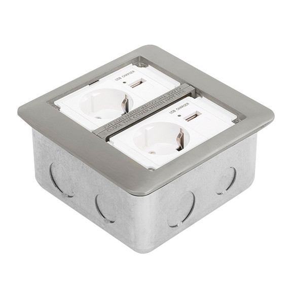 Напольный лючок на 6 модулей (22,5*45) металл, серебро: продажа, цена в ...