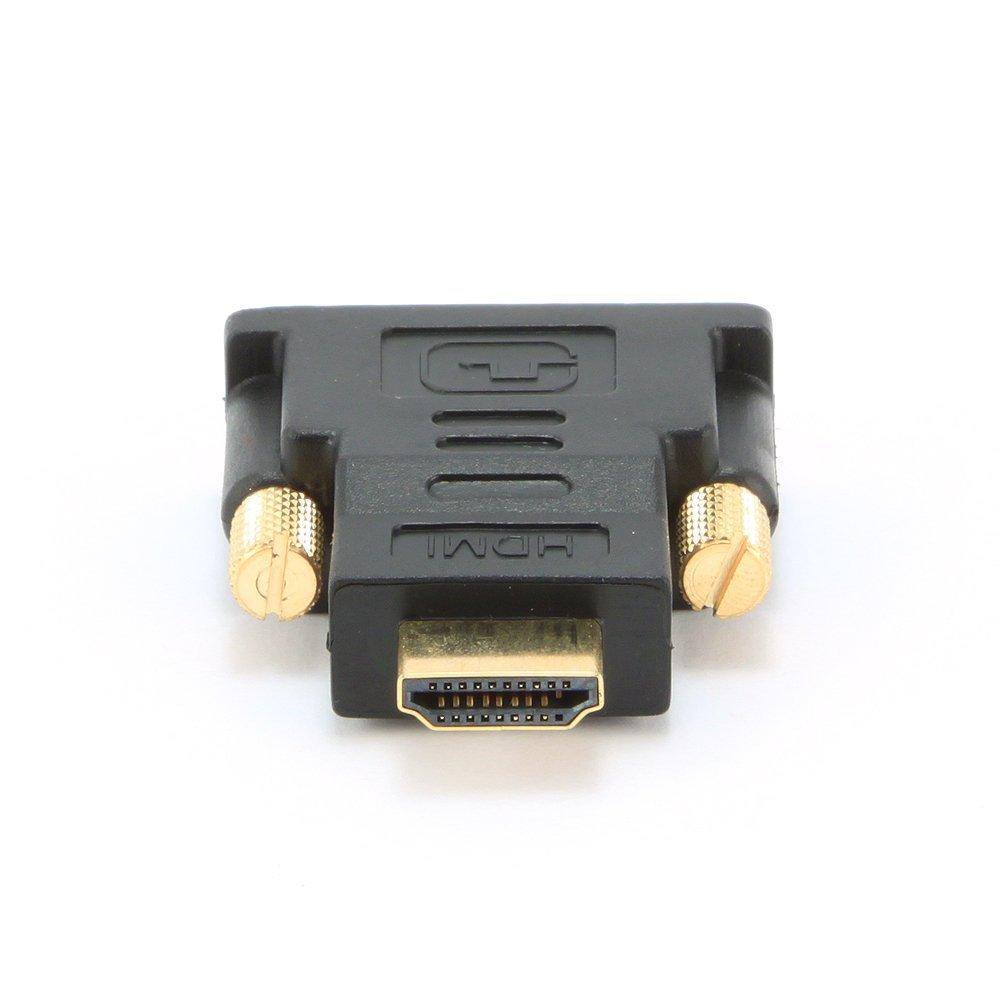 Переходник HDMI DVI Cablexpert A-HDMI-DVI-1 19M/19M золотые разъемы пакет черный - фото 1 - id-p98202233