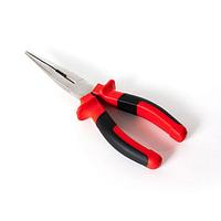 Длинногубцы , CREST,С08-02, 45-50 HRC,Никелированные,Черно-лрасный,Пластиковый держатель