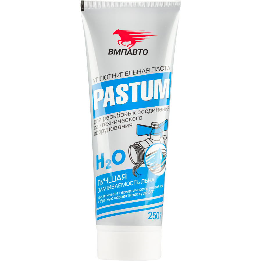 Pastum H2O паста для уплотнения резьбовых соединений сантехнического оборудования 250 г, Туба