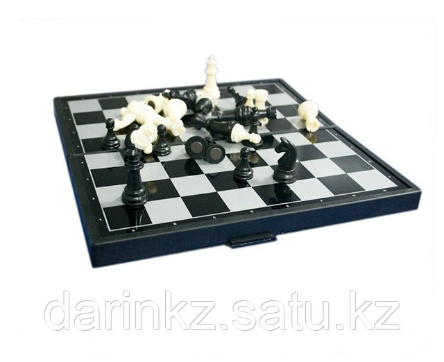 Шахматы шашки нарды 24*24. 3 в 1. Магнитное поле.