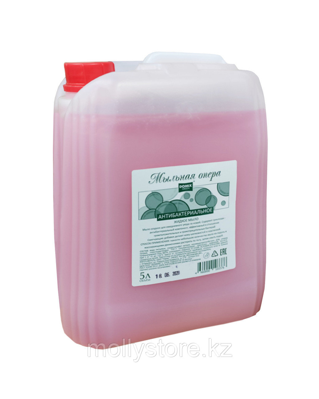 Жидкое мыло Антибактериальное DOMIX Green канистра 5 литров - фото 1 - id-p98207064