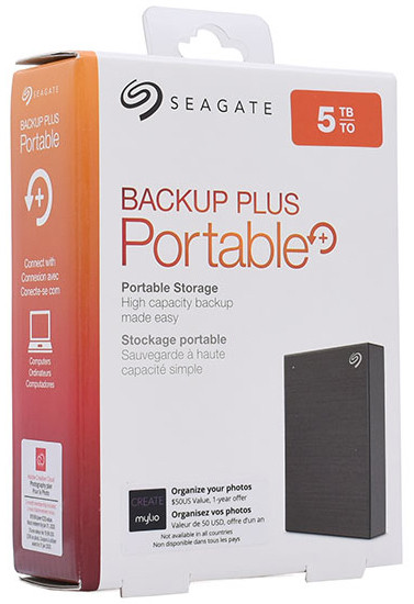Внешний жесткий диск HDD 5 TB Seagate Backup Plus Portable (STHP5000400)
