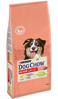 Dog Chow Active 14 кг с курицей Сухой корм для взрослых активных собак Дог Чау