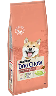 Dog Chow с Лососем и рисом (14 кг) Дог Чау Сенситив Сухой корм для собак
