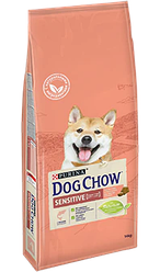 Dog Chow с Лососем и рисом (14 кг) Дог Чау Сенситив Сухой корм для собак