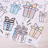Бумага упаковочная глянцевая «Подарочки», 70 × 100 см, фото 2