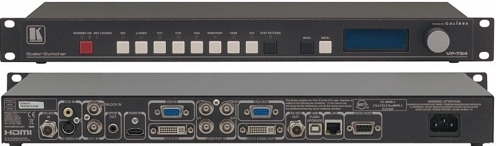 KRAMER VP-794 Масштабатор HDMI, DVI-D, HD-SDI 3G, VGA, YUV, s-Video или CV в DVI-D / HDMI / HD-SDI 3 - фото 1 - id-p98216484