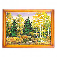 Картина "Осенний пейзаж" багет дерево 36х46 см, каменная крошка 112462
