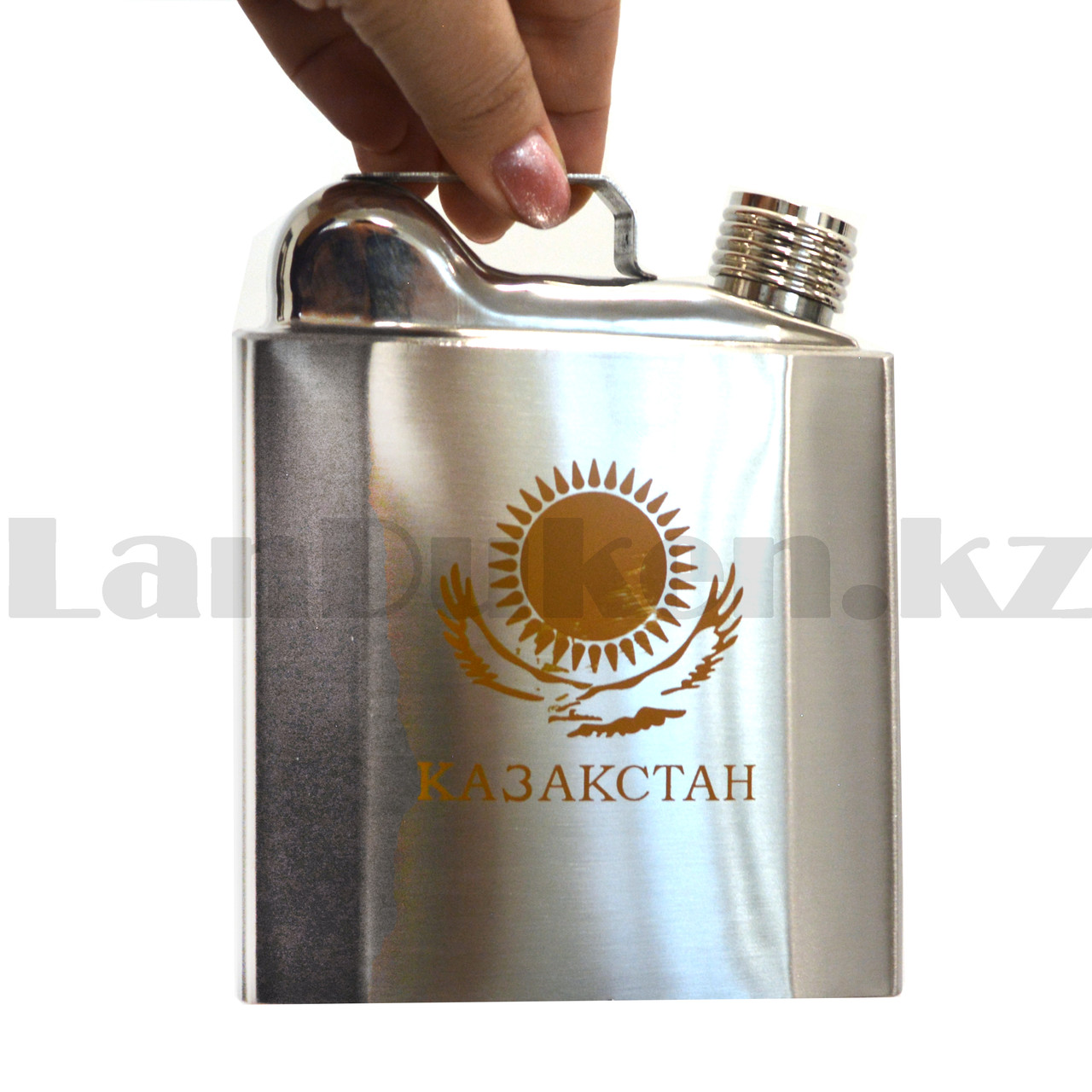 Фляга сувенирная "Казахстан" в форме канистры стальная нержавеющая сталь Hip Flask YH 18 Oz 530 мл - фото 4 - id-p98216932
