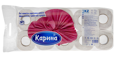 Туалетная бумага «Карина» , 8 шт/уп, б/о - фото 1 - id-p98217141
