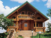 Сруб дома (оцилиндрованного бревна диаметром от 180 до 300 мм). Проект Сруба - 024