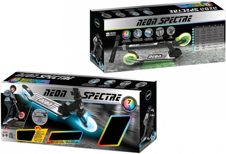 Складной Самокат Neon Spectre, с подсветкой - фото 5 - id-p98167195