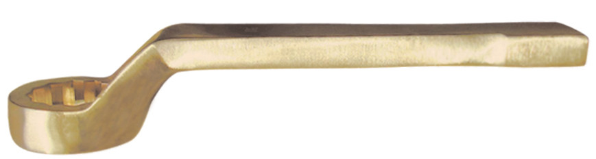 Ключ накидной ударный удлинённый искробезопасный с изгибом 110 мм - фото 1 - id-p98235988