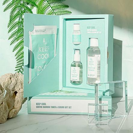 Набор успокаивающий Keep Cool Soothe Bamboo Toner And Serum Gift Set, фото 2