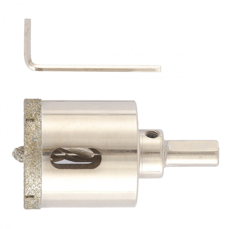 Сверло алмазное по керамограниту, 40 х 67 мм, трехгранный хвостовик Matrix, фото 1