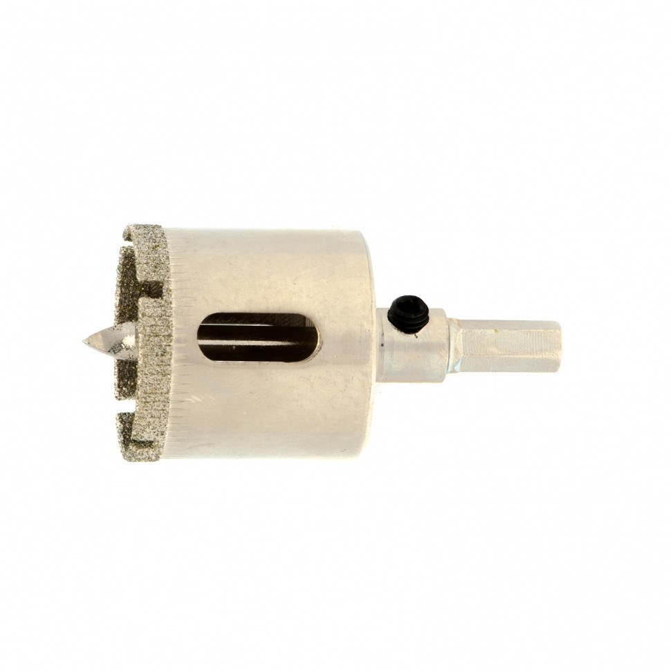 Сверло по керамической плитке и стеклу, 30 х 55 мм, шестигранный хвостовик, с центрующим сверлом Сибртех, фото 1