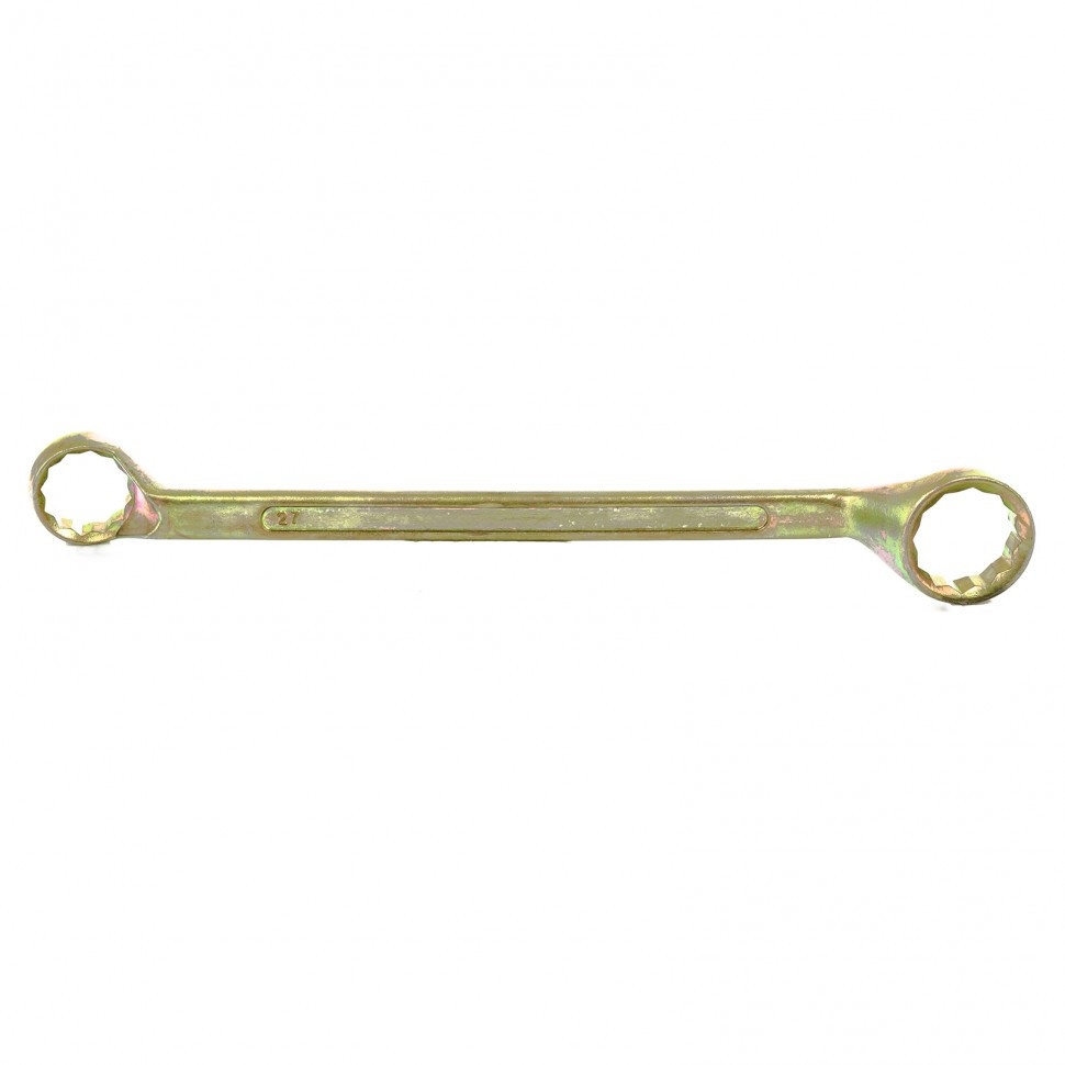 Ключ накидной, 24 х 27 мм, желтый цинк Сибртех - фото 1 - id-p98259350