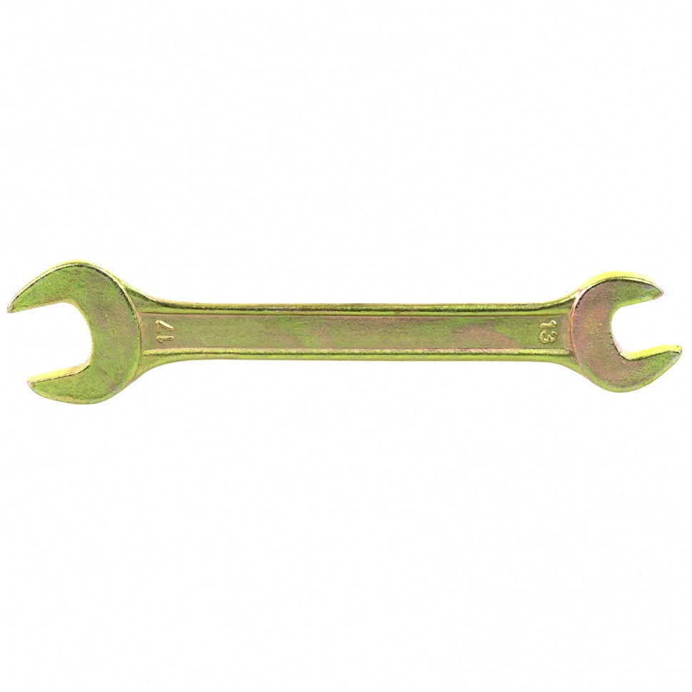 Ключ рожковый, 13 х 17 мм, желтый цинк Сибртех - фото 1 - id-p98259437
