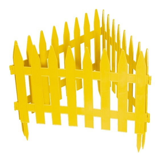 Забор декоративный "Рейка", 28 х 300 см, желтый, Россия, Palisad - фото 1 - id-p98258619