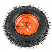 Колесо пневматическое усиленное, шина 8PR, 4.00-8 D400 мм, внутренний диаметр подшипника 20 мм, длина оси 90