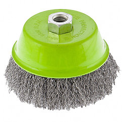 Щетка для УШМ, 125 мм, М14, "чашка", витая проволока Сибртех