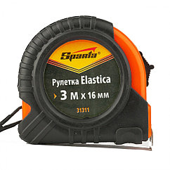 Рулетка Elastica, 3 м х 16 мм, обрезиненный корпус Sparta