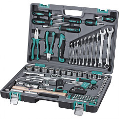 Набор инструментов, 1/2, 1/4, CrV, пластиковый кейс, 98 предметов Stels