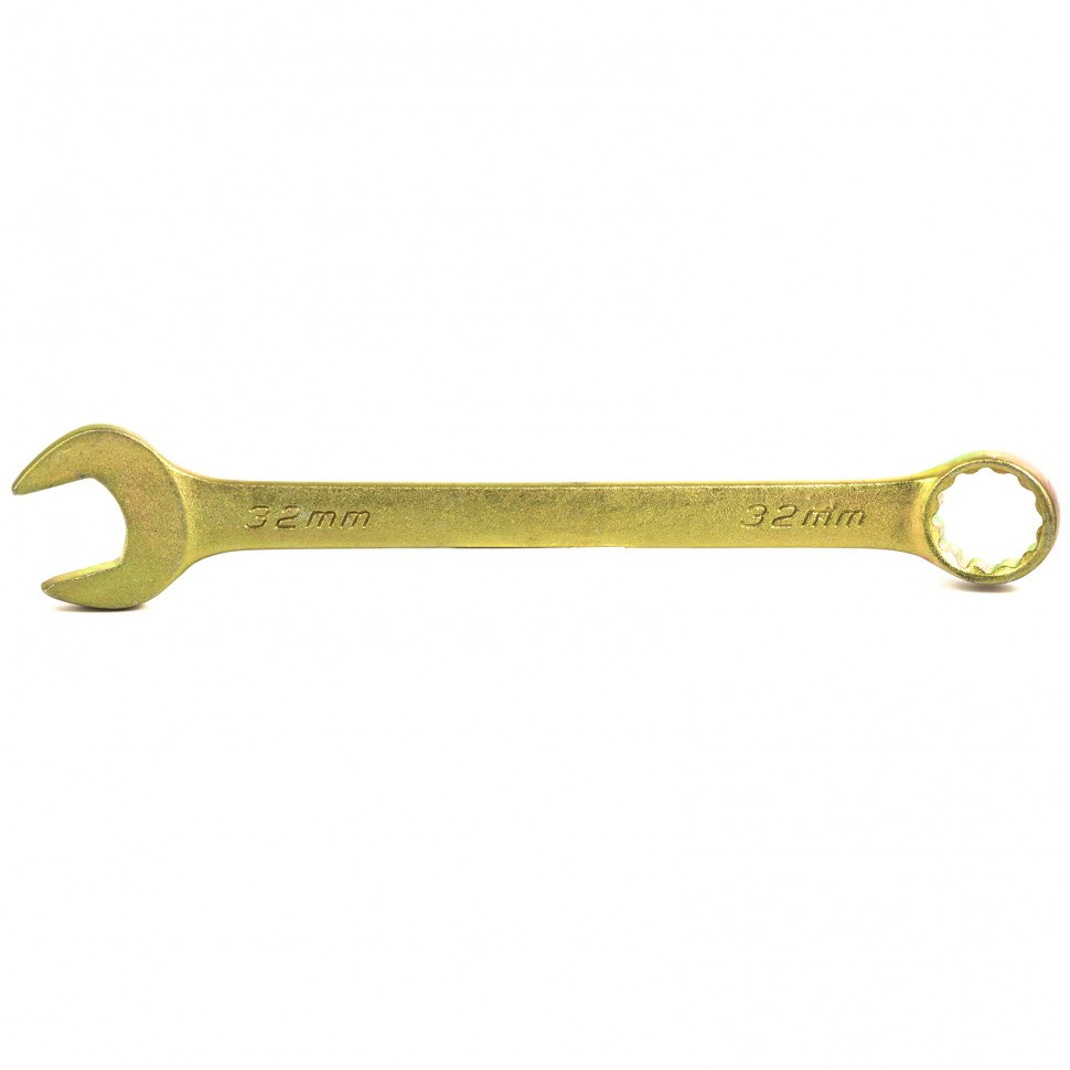 Ключ комбинированный, 32 мм, желтый цинк Сибртех - фото 1 - id-p98259105