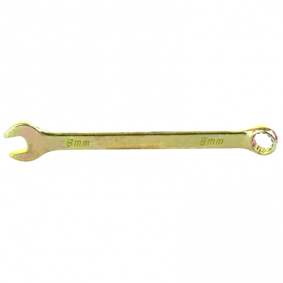Ключ комбинированный, 8 мм, желтый цинк Сибртех - фото 1 - id-p98259108