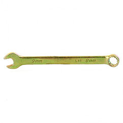Ключ комбинированный, 9 мм, желтый цинк Сибртех