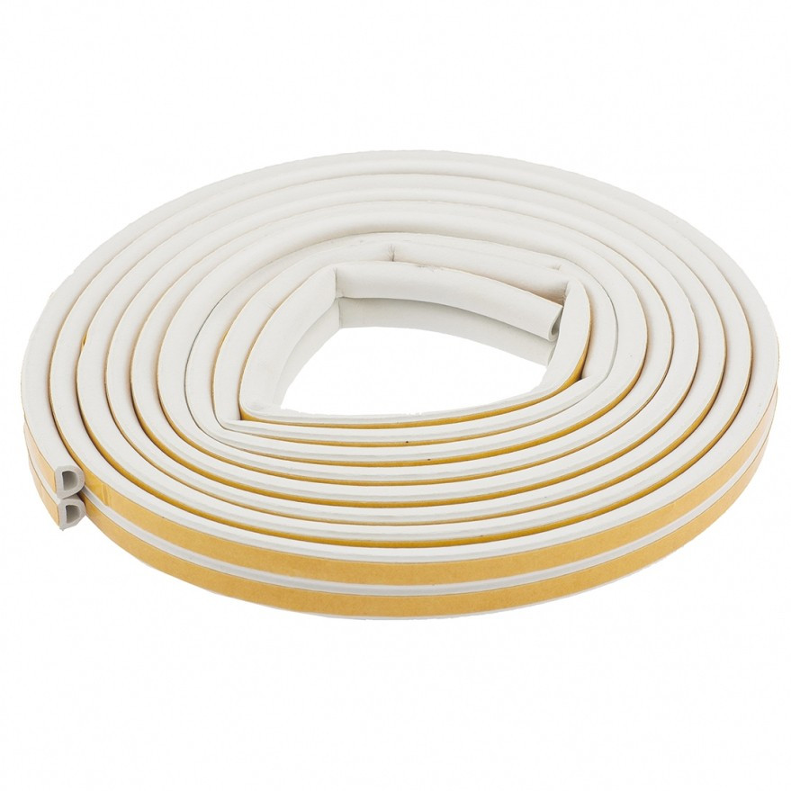 Уплотнитель, 12 м, профиль "D", белый Сибртех, фото 1