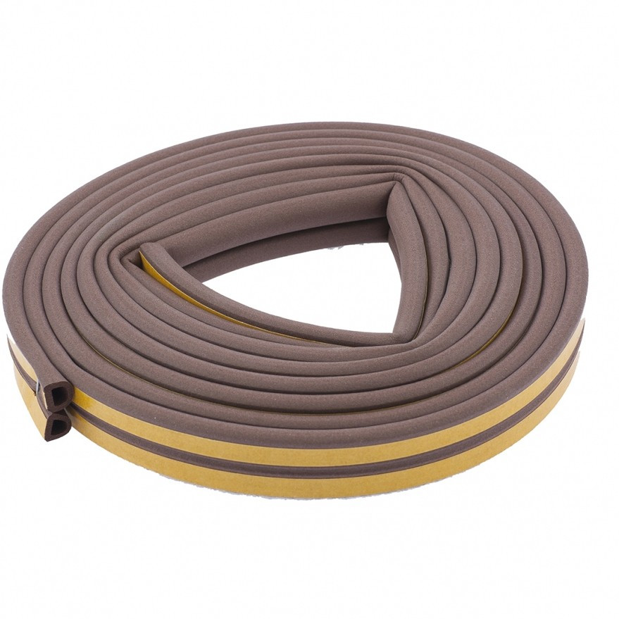Уплотнитель, 12 м, профиль "D", коричневый Сибртех, фото 1