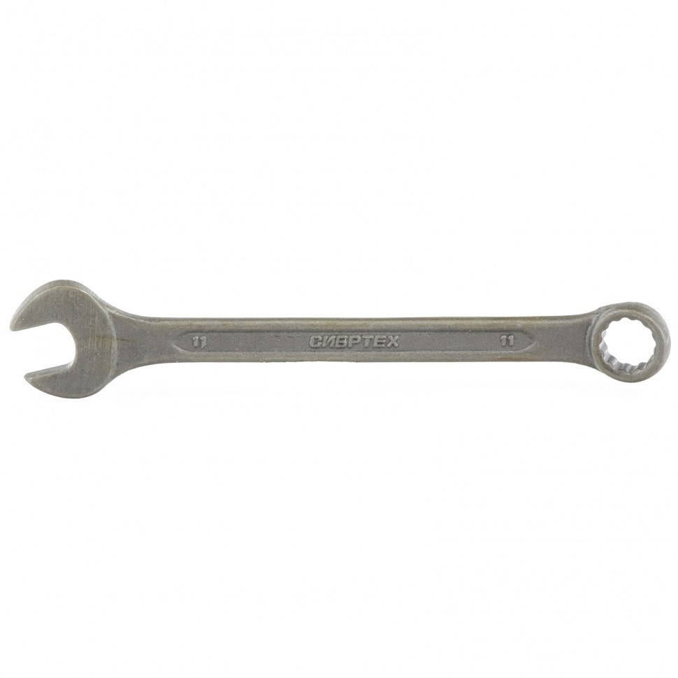 Ключ комбинированный, 11 мм, CrV, фосфатированный, ГОСТ 16983 Сибртех - фото 1 - id-p98259116