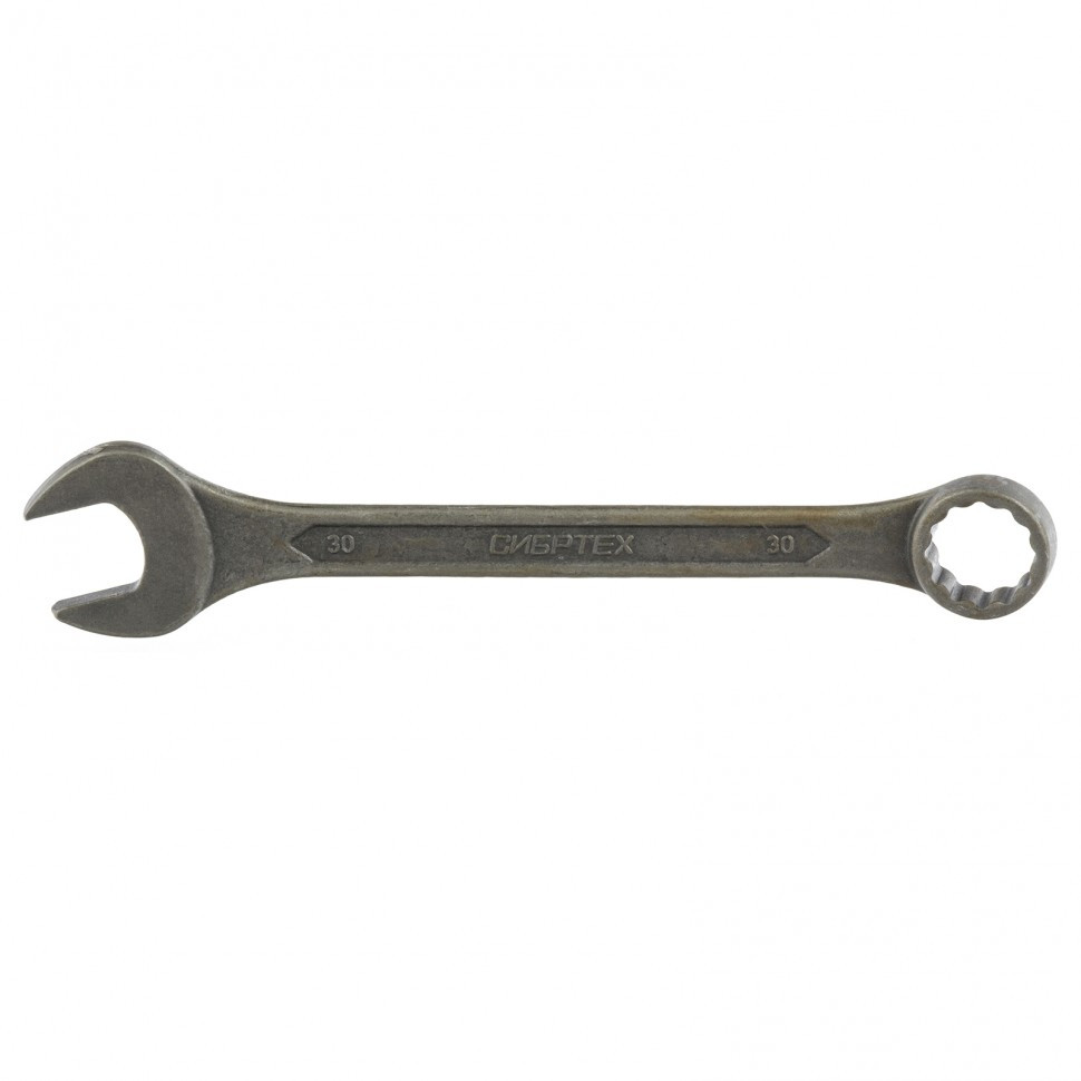 Ключ комбинированный, 30 мм, CrV, фосфатированный, ГОСТ 16983 Сибртех - фото 1 - id-p98259126