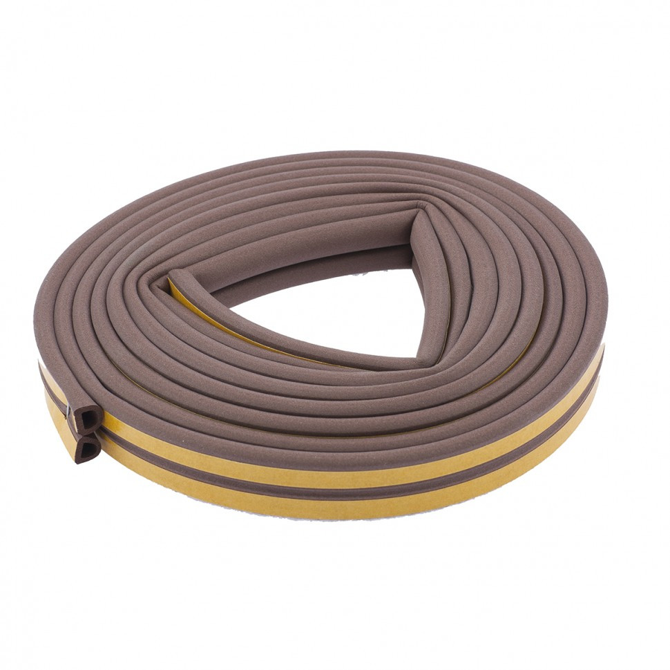 Уплотнитель, 24 м, профиль "D", коричневый Сибртех, фото 1