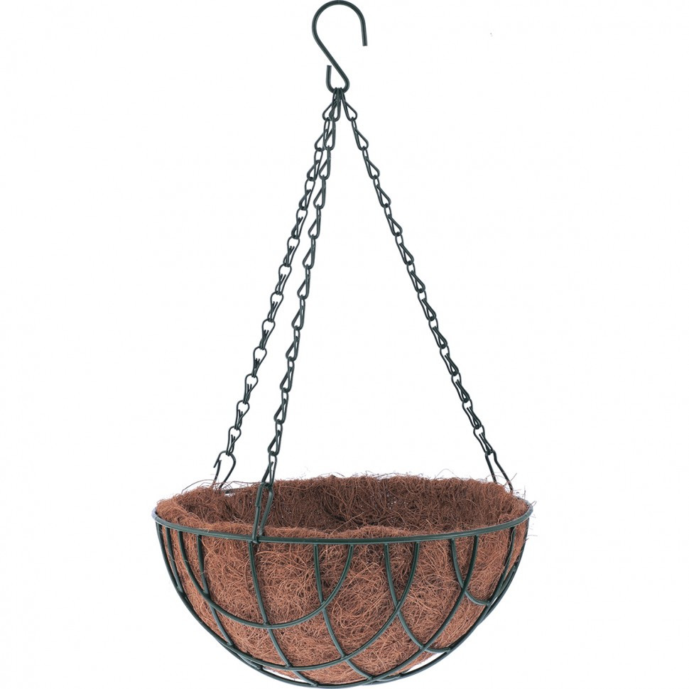 Кашпо подвесное с вкладышем из коковиты, полукруглое D 30 см Palisad, фото 1