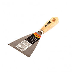 Көміртекті болаттан жасалған шпательді қалақ, 80 мм, Спарта ағаш тұтқасы