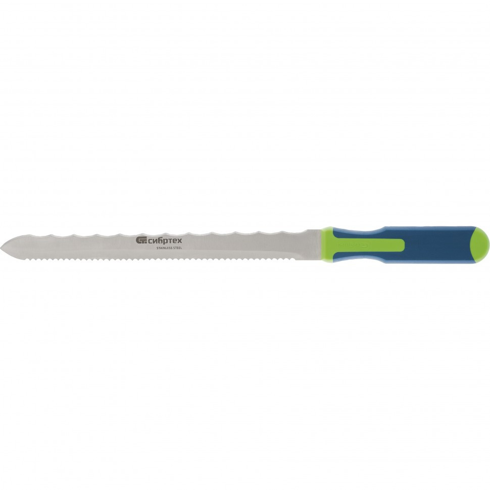 Нож для резки теплоизоляционных панелей, 2-стороннее лезвие, обрезиненная рукоятка, 420 мм, лезвие 280 мм