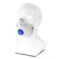 Полумаска фильтрующая (респиратор) c угольным слоем, с клапаном выдоха, FFP1, 10 шт Россия Сибртех