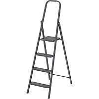 Стремянка стальная 4 ступени, широкие ступени, компактная, Россия Сибртех