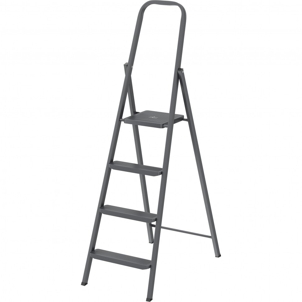 Стремянка стальная 4 ступени, широкие ступени, компактная, Россия Сибртех - фото 1 - id-p98273406