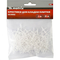 Кресттер, 1.0 мм, плиткаларды төсеуге арналған, 200 дана Matrix