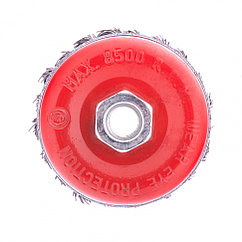 Щетка для УШМ Heavy Duty, 80 мм, М14, "чашка", крученая проволока 0.5 мм Matrix